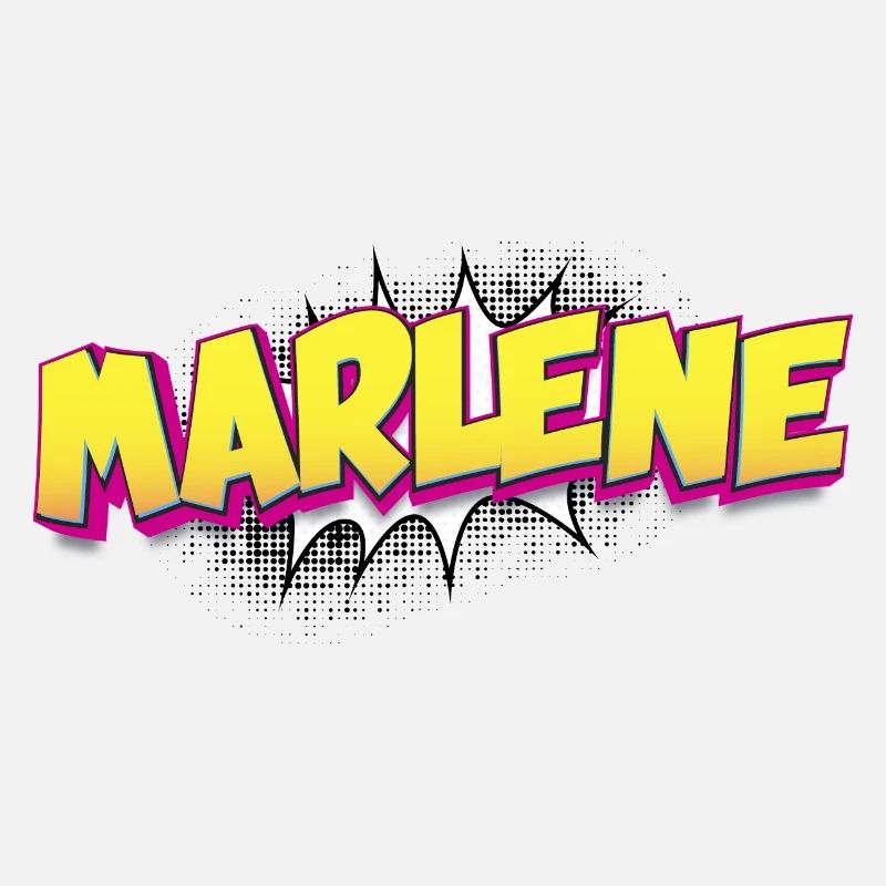 Marlene benutzerdefinierter Name Comic-Stil Pop-Art,