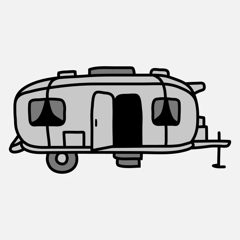 Camping Wagen Comic Design