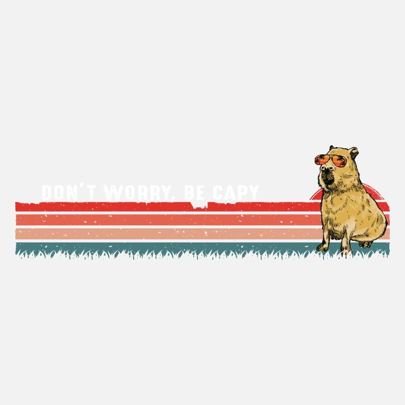 Mach dir keine Sorgen, sei Capy - Vintage Retro Capybara