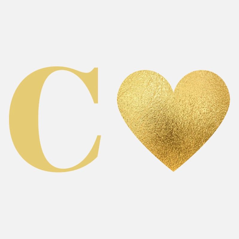Buchstabe c goldenes Herz