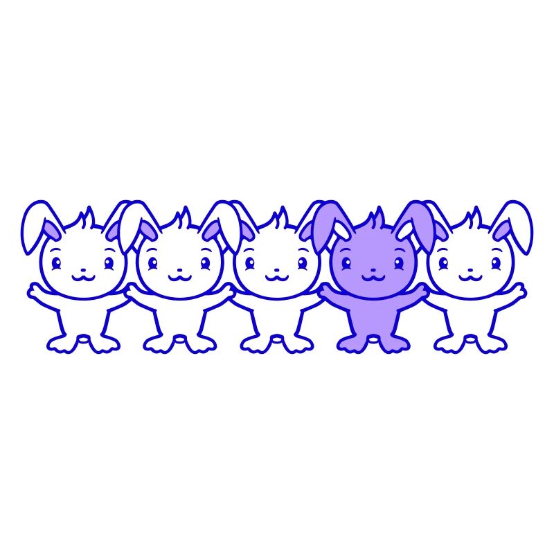 5 Bunny Friends Difference Be Different Different