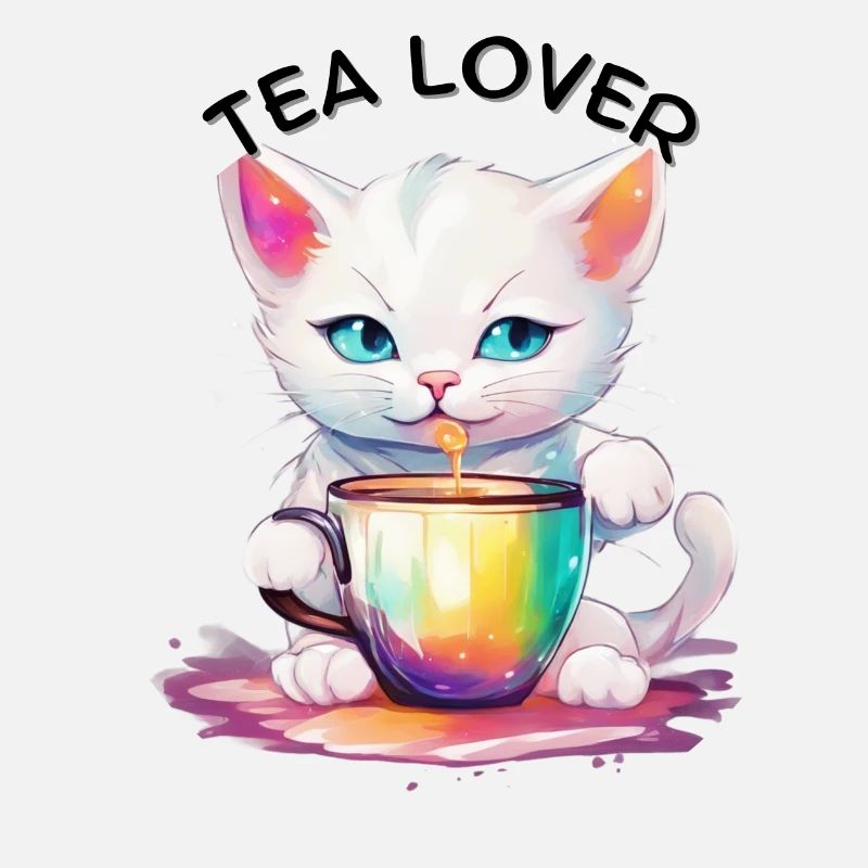 Cat with tea