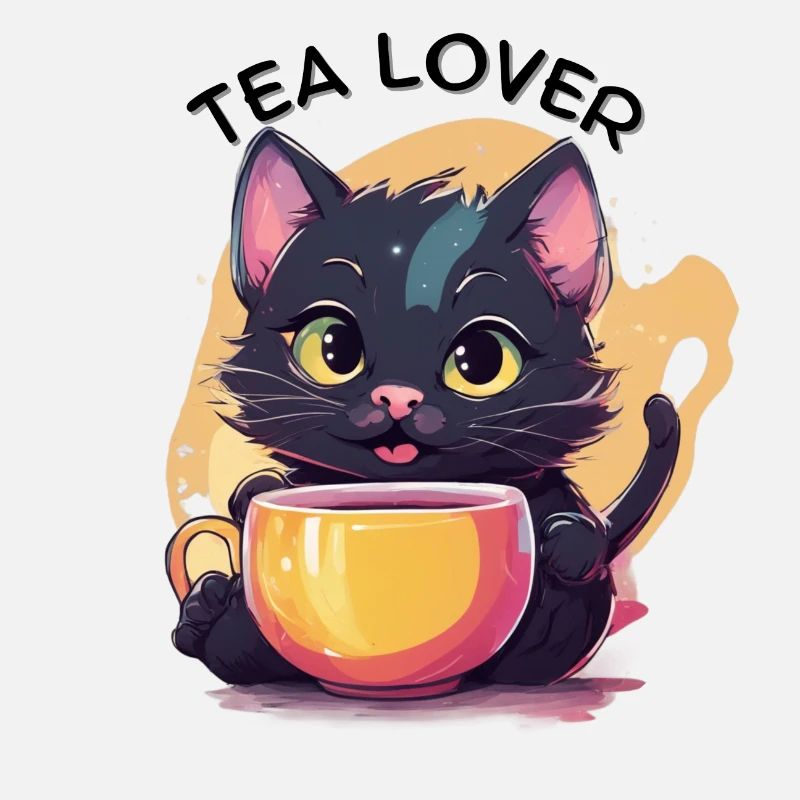 Cat with tea