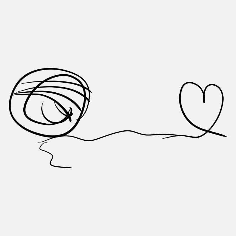 line thread heart love loop