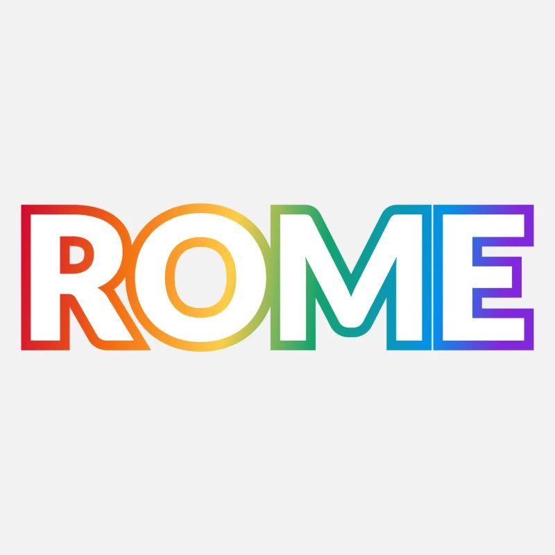 ROME PRIDE rainbow text