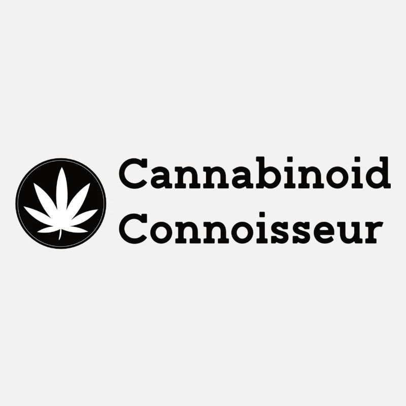 Cannabinoid connoisseur leaf logo black