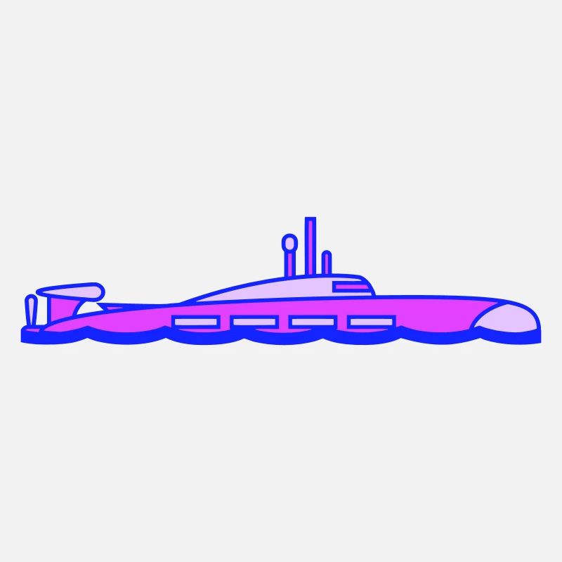 Surfaced Submarine Water Surface Dive
