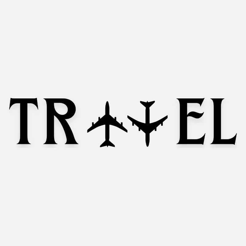 Travel Typography Design with 2 flight upside down