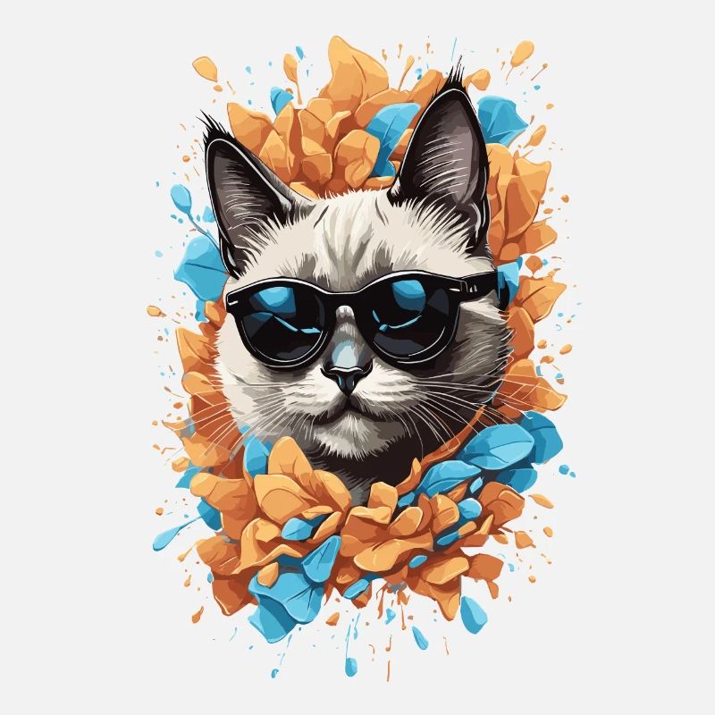 Siamese Cat Meow Cat Lover Design