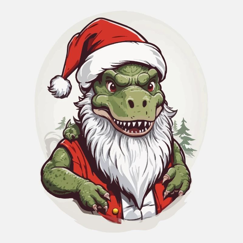 Festlicher Weihnachtsmann Dinosaurier Spaß