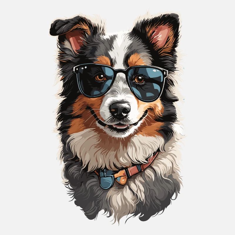 Cool Collie avec lunettes de soleil - Dog Aesthetics