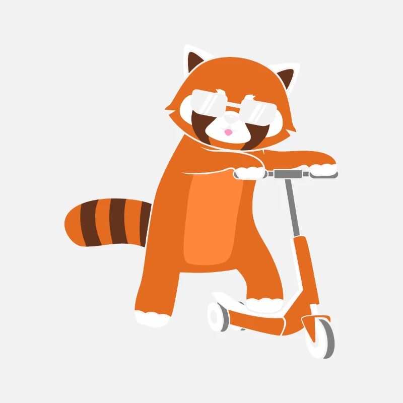 Red Panda E Scooting Scooting Roller