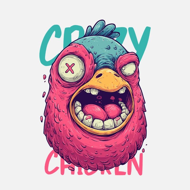 Crazy Chicken Dessin animé Monstre
