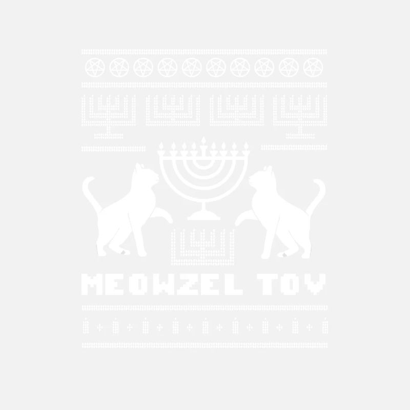 Meowzel Tov Ugly Hanukkah Pull Chats Chat juif