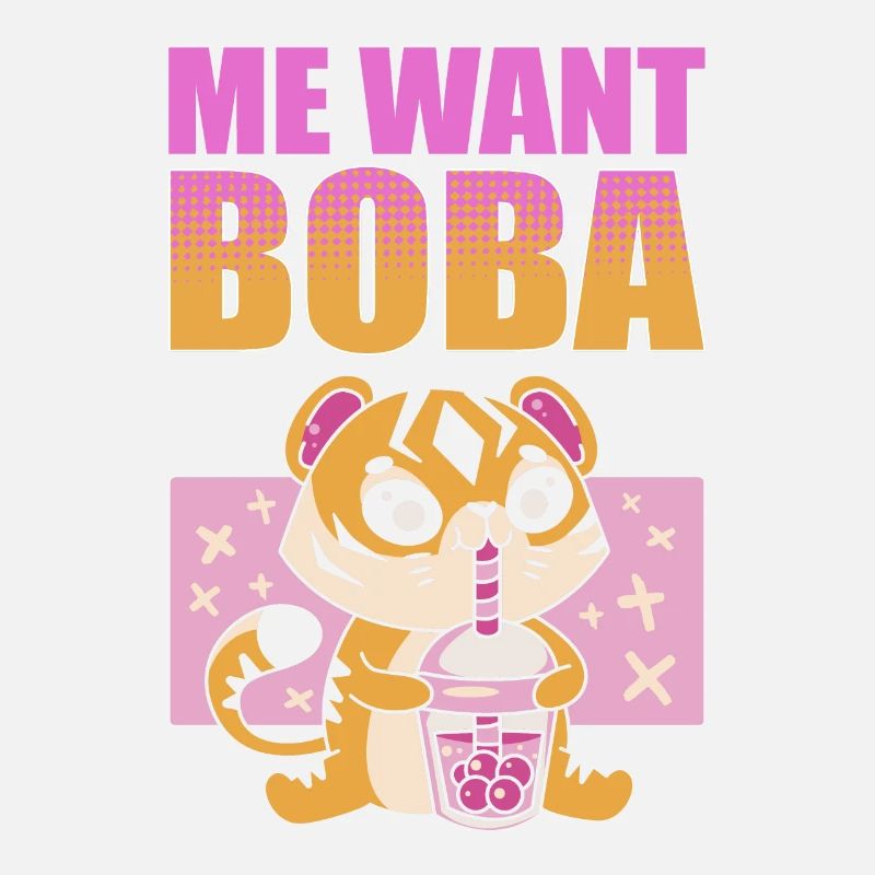 Me Want Boba Matcha Iced Tea Bubble Tea