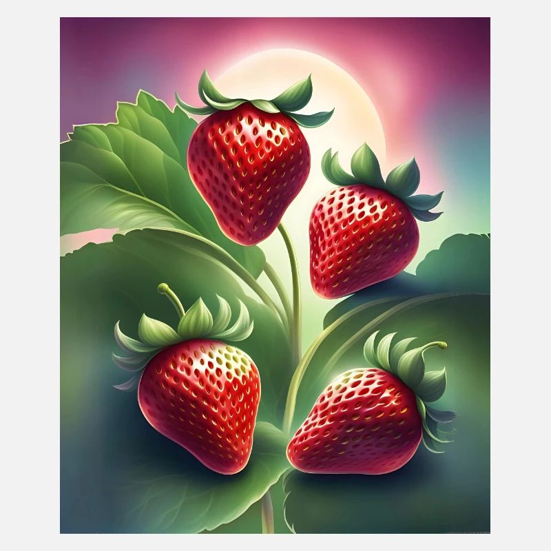 Four yummy strawberries