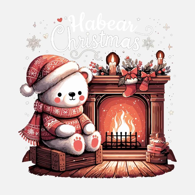 Polar Bear Christmas Fireplace Gift