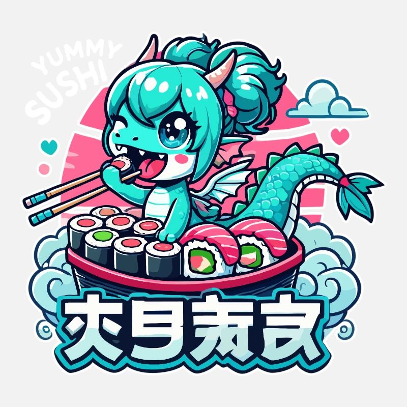 Drache Maki Sushi Kawaii Geschenk