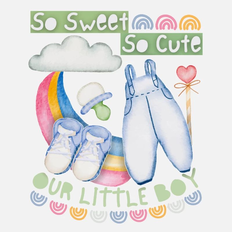 Bébé, bébé garçon, bébé garçon, dire avec arc-en-ciel