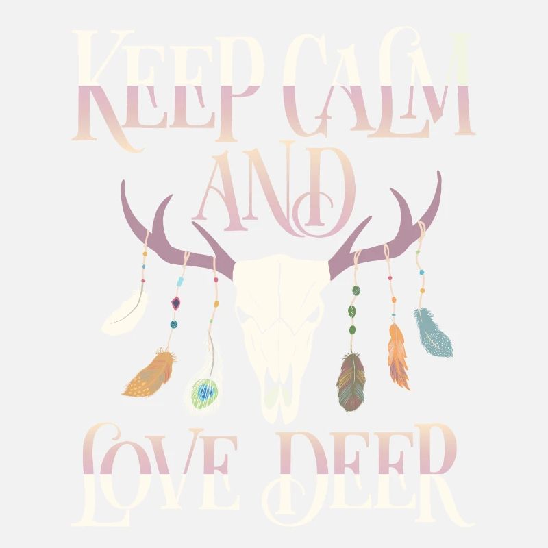 Hirschgeweih, Hirsche, Keep-Calm Spruch