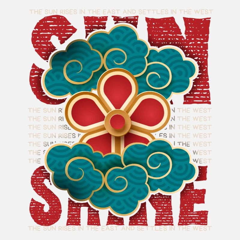 Été Été, Soleil, Nuages 3d Asie Design