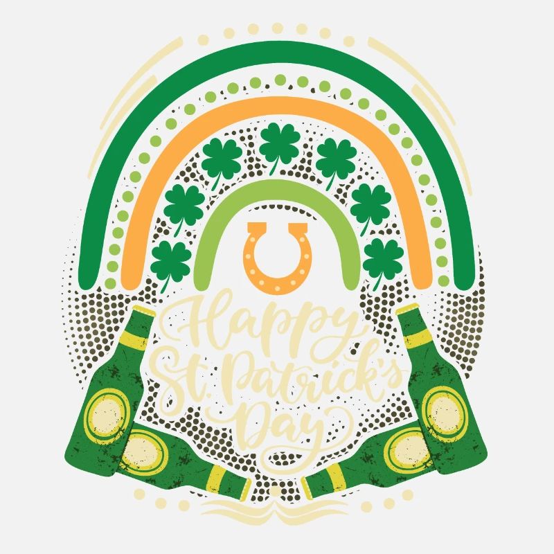 St Patrick's Day Beer Drinker, Irish, Rainbow