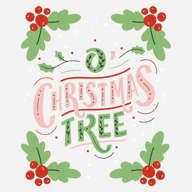 Christmas tree, Christmas typography saying
