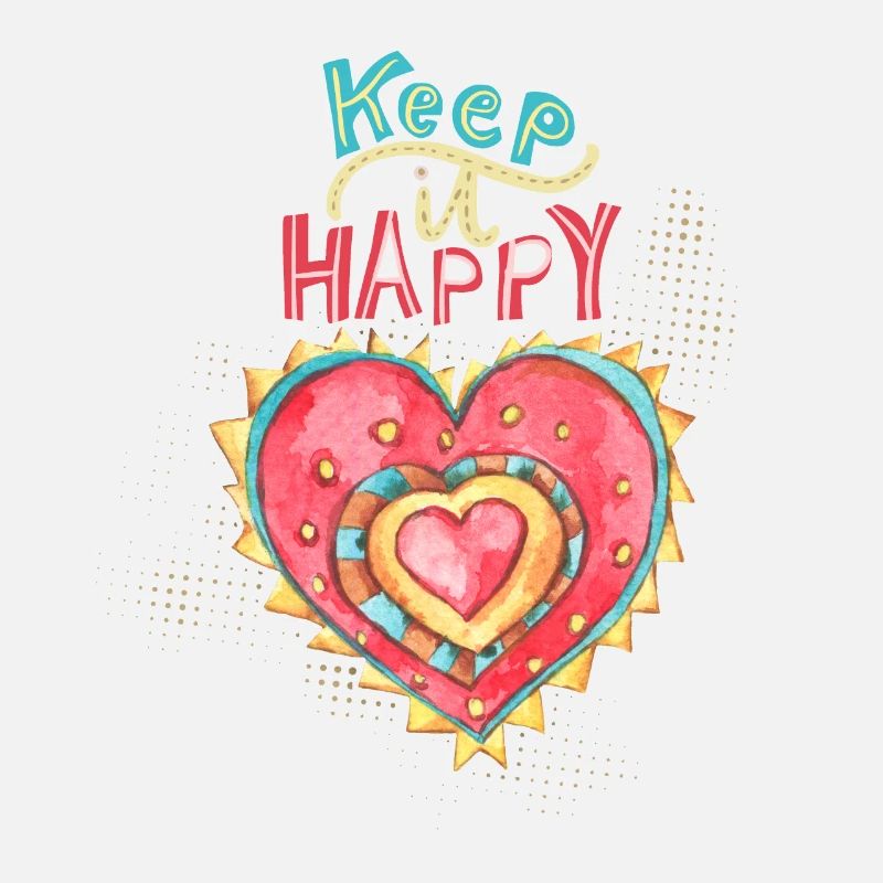 Handgemaltes Herz mit Spruch Valentinstag