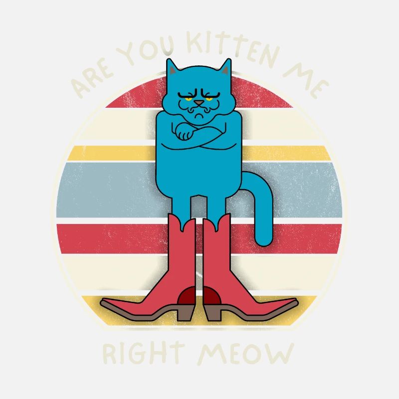 Drôle de chat disant, chat, bottes de chat, jeu de mots