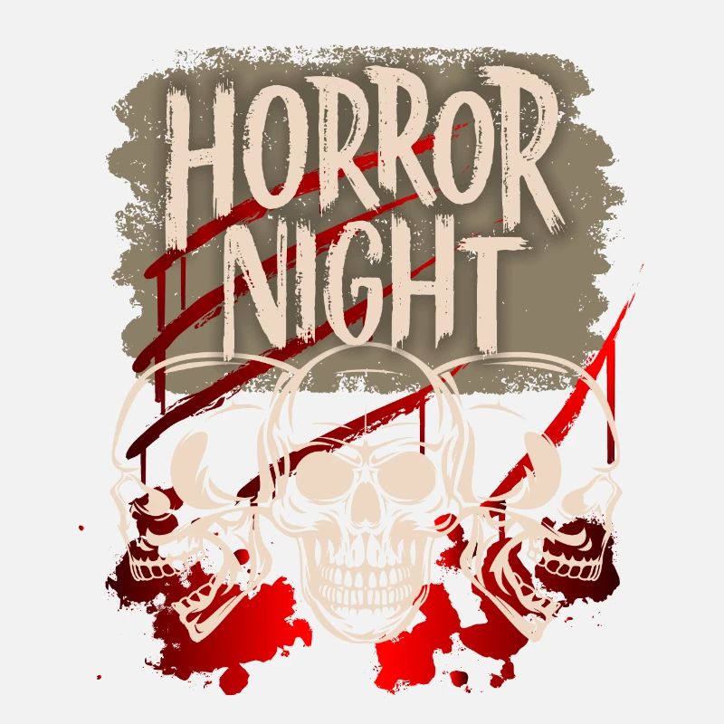 Horror Night, Spruch mit Totenkopf und Blut