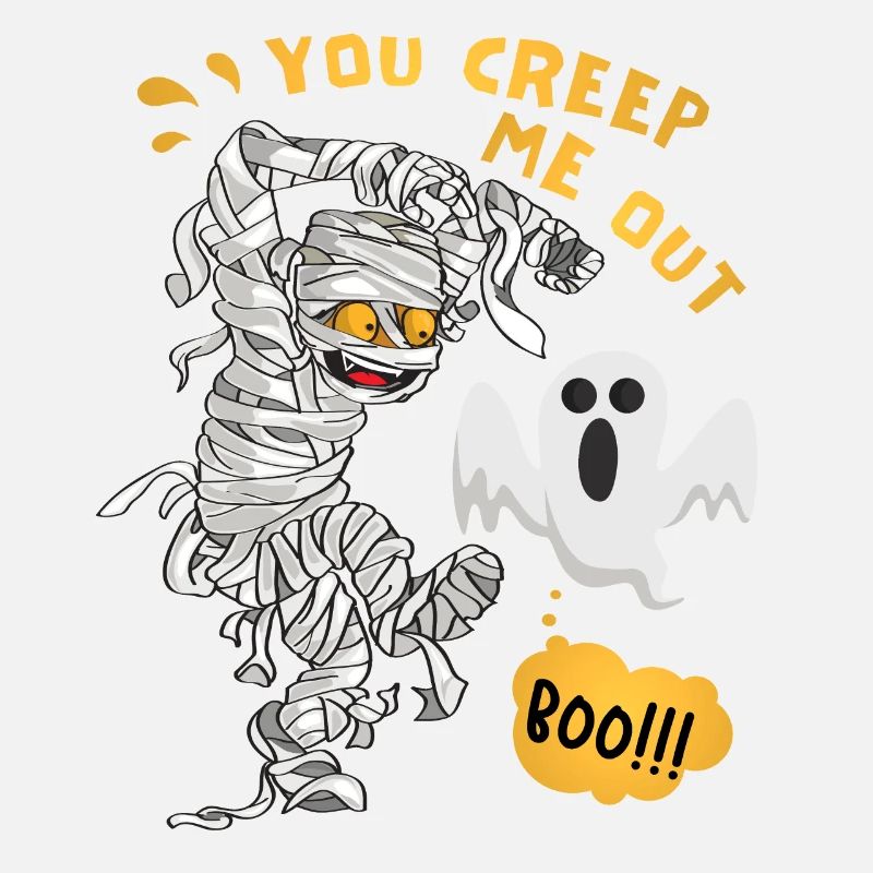 Comic Mummy, Halloween Mummy, Ghost Saying
