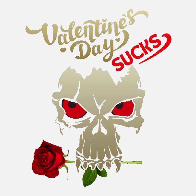Valentine's Day, ironic saying, Skull, Skull