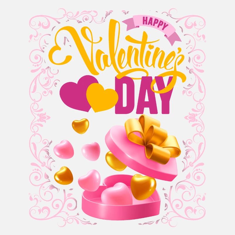 Typographie de la Saint-Valentin, Cœurs, Joyeuses-Saint-Valentin
