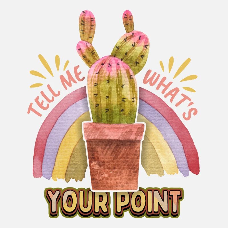 Illustration de cactus, cactus, colonne vertébrale, jeu de mots