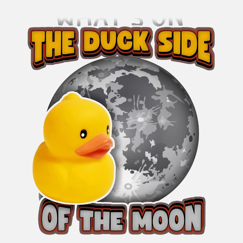 Comic Ente, Gummiente lustiger Spruch mit Mond