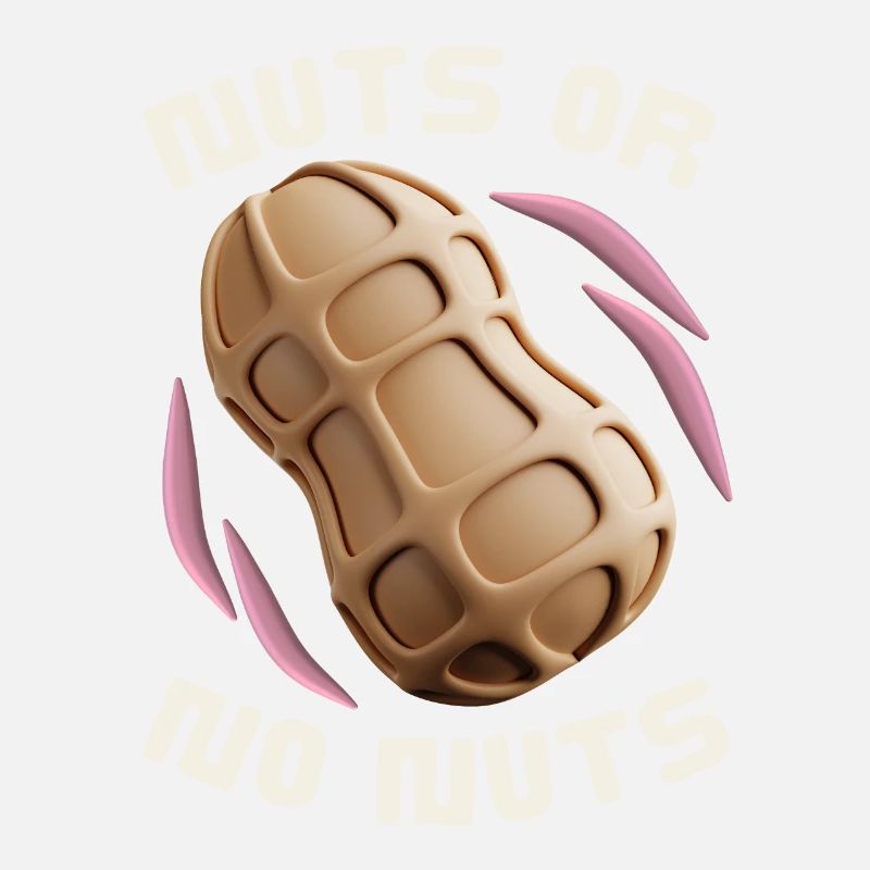 Cacahuètes, style 3D, drôle de dire noix-ou-noix.
