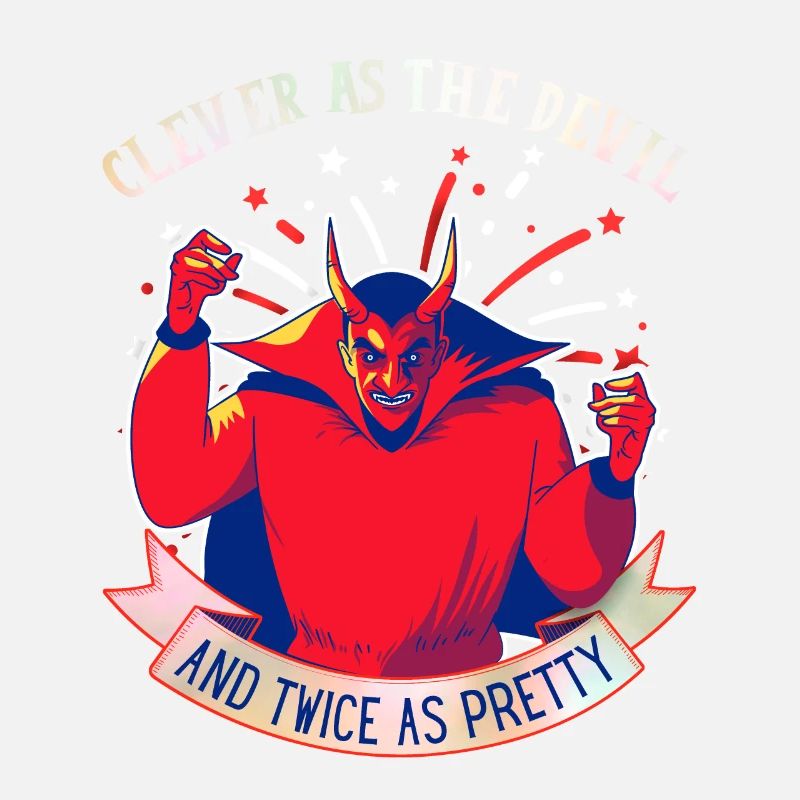 Teufel-Devil lustiger Spruch, Comic Style