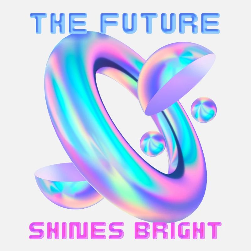 Future design with futuristic shape, slogan