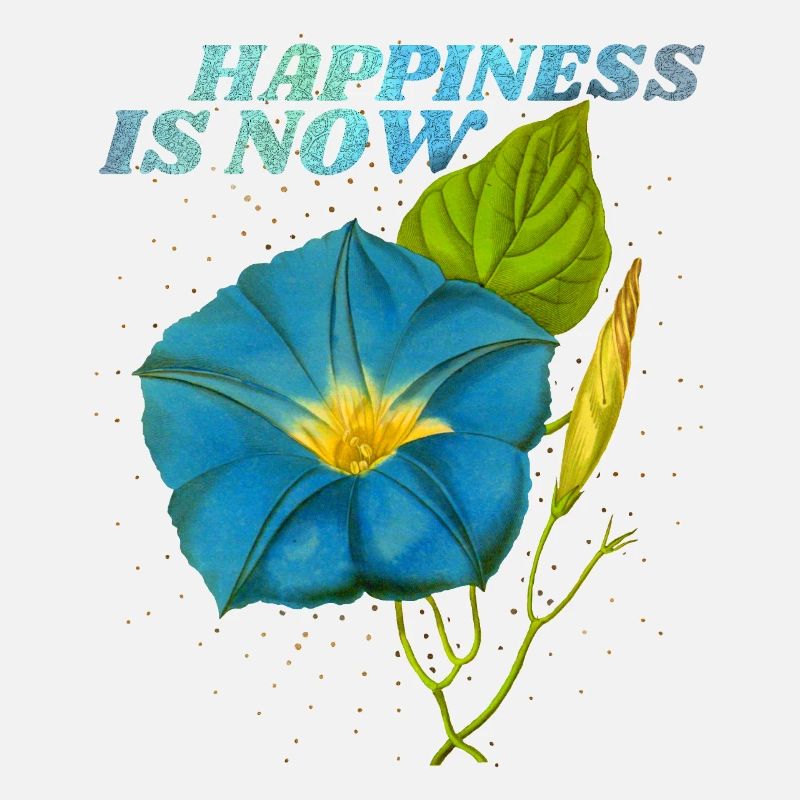 Motivation-Spruch vintage Prunkwinde Morning-Glory