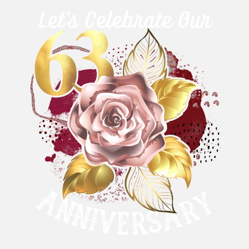 63e anniversaire, célébration d’anniversaire, anniversaire de mariage