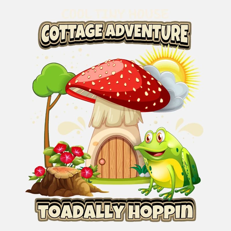 Lustiger Frosch, Cottagecore Spruch, Faecore