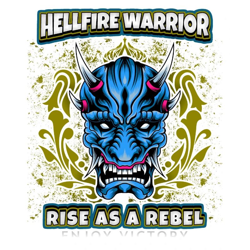 Devil Satan, Hellfire Warrior Saying, Comic Style