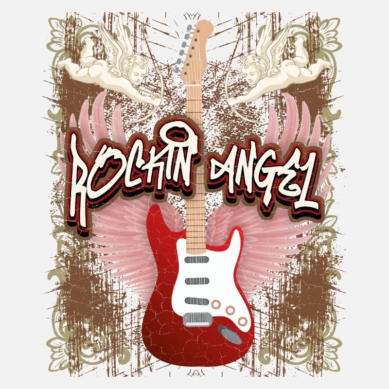 Gitarre E-Gitarre, Rock n Roll Spruch Engelsputten