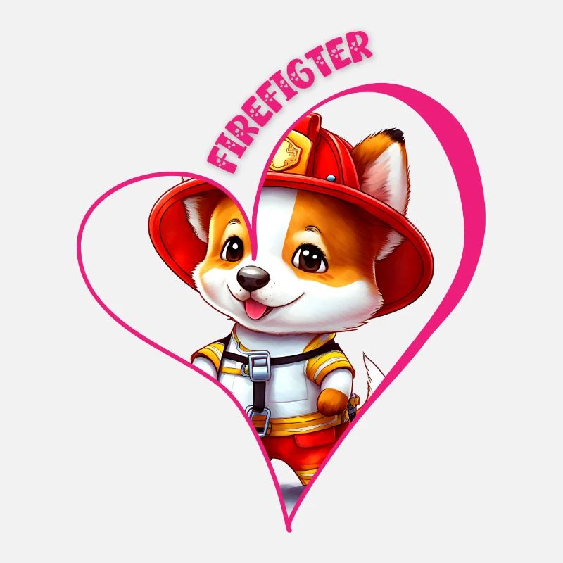 Firefighter, pet lover, corgi