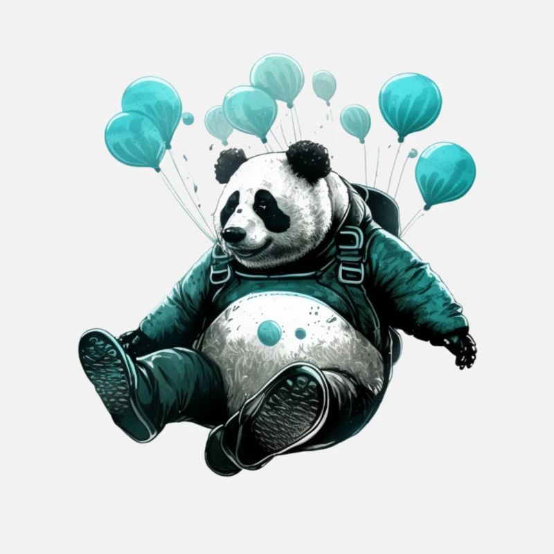 Fallschirmspringen Panda