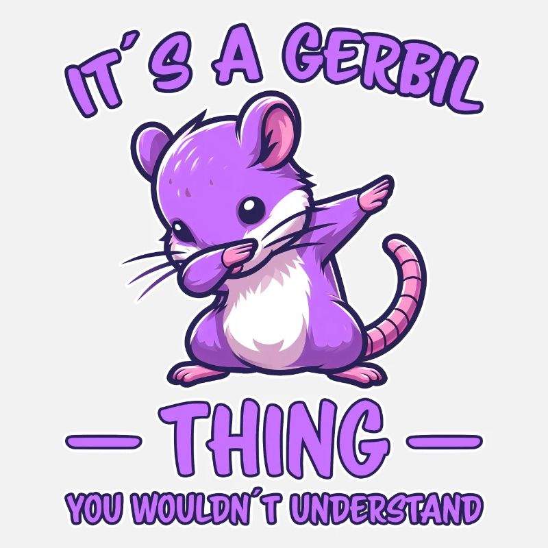 Dabbing Gerbil Dire Racing Rat Gerbil Cadeau
