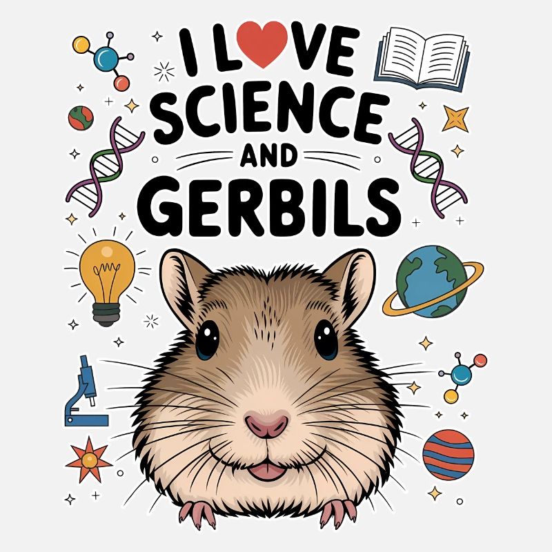 Gerbil Science Student Fun Gerbil Gift