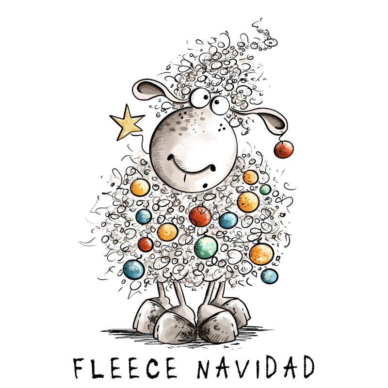 Fleece Navidad Weihnachtsschaf Cartoon Schaf