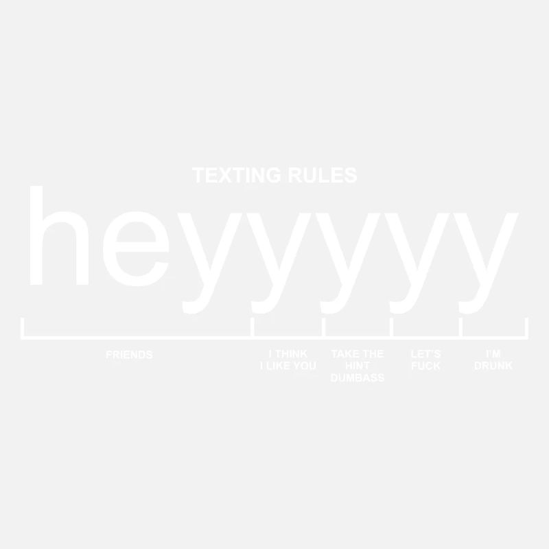 hey Règles de textos Drôle