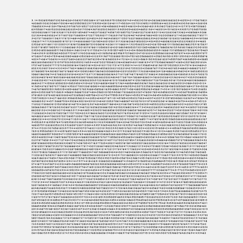 Pi über 1000 Stellen - Nerd Mathematiker Geschenk